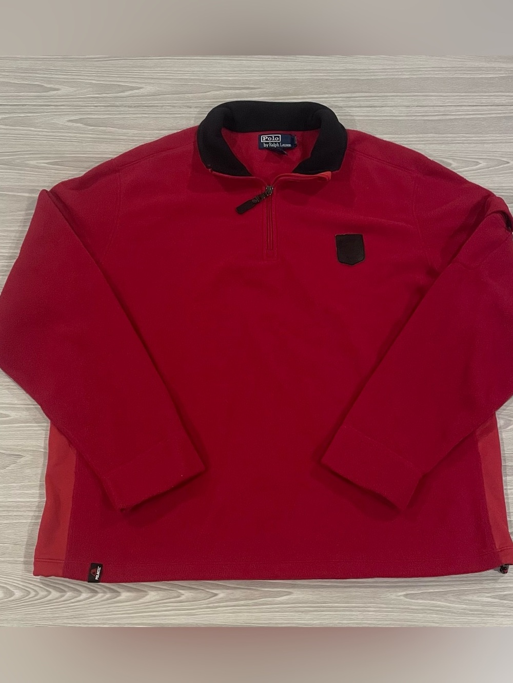 Vintage 90s Polo Ralph Lauren Ski Patch Fleece Sweater Polartec Men’s Size XL